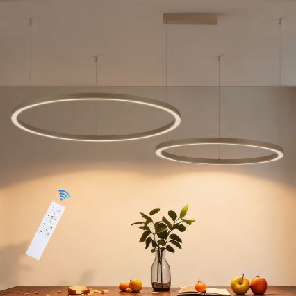 Brilagi - Dimbare LED-hanglamp aan kabel PORTOFINO LED/98W/230V 3000-6000K beige + afstandsbediening