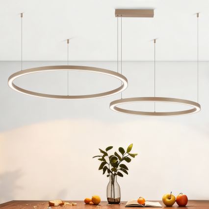 Brilagi - Dimbare LED-hanglamp aan kabel PORTOFINO LED/98W/230V 3000-6000K beige + afstandsbediening