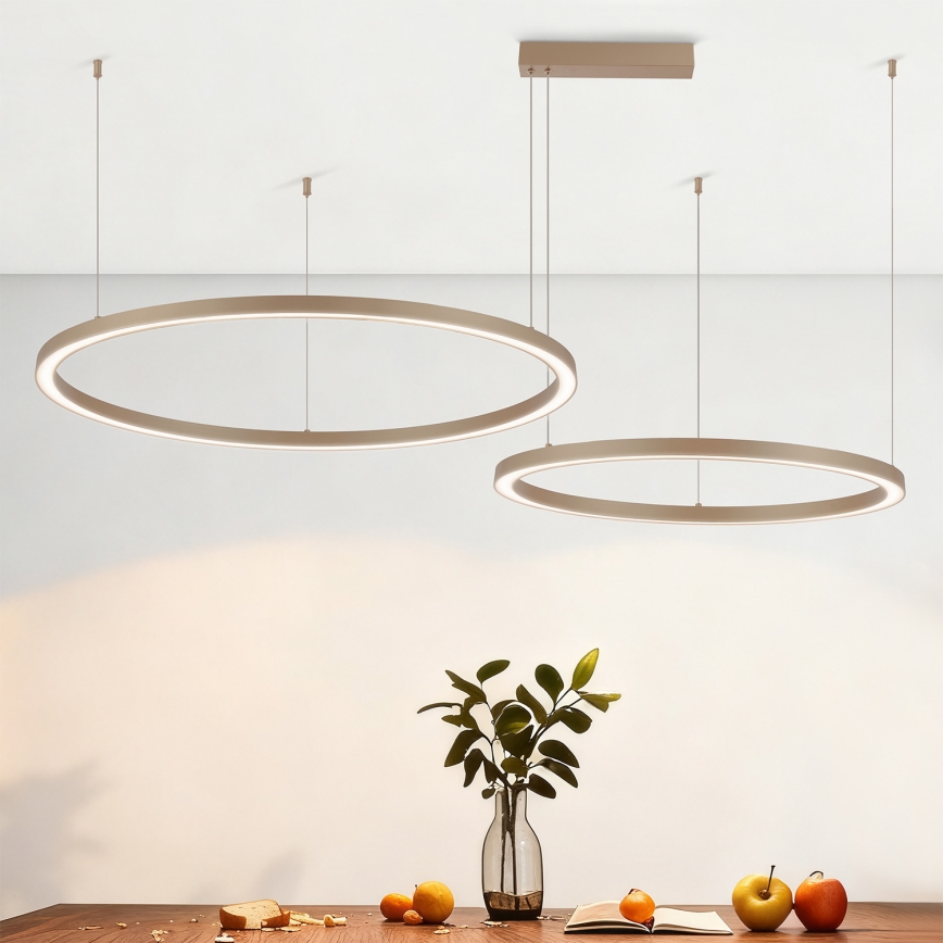 Brilagi - Dimbare LED-hanglamp aan kabel PORTOFINO LED/98W/230V 3000-6000K beige + afstandsbediening