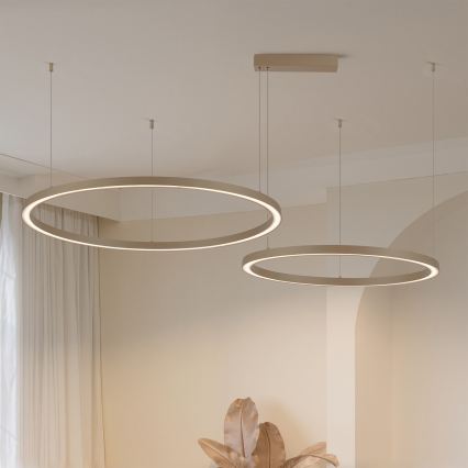 Brilagi - Dimbare LED-hanglamp aan kabel PORTOFINO LED/98W/230V 3000-6000K beige + afstandsbediening