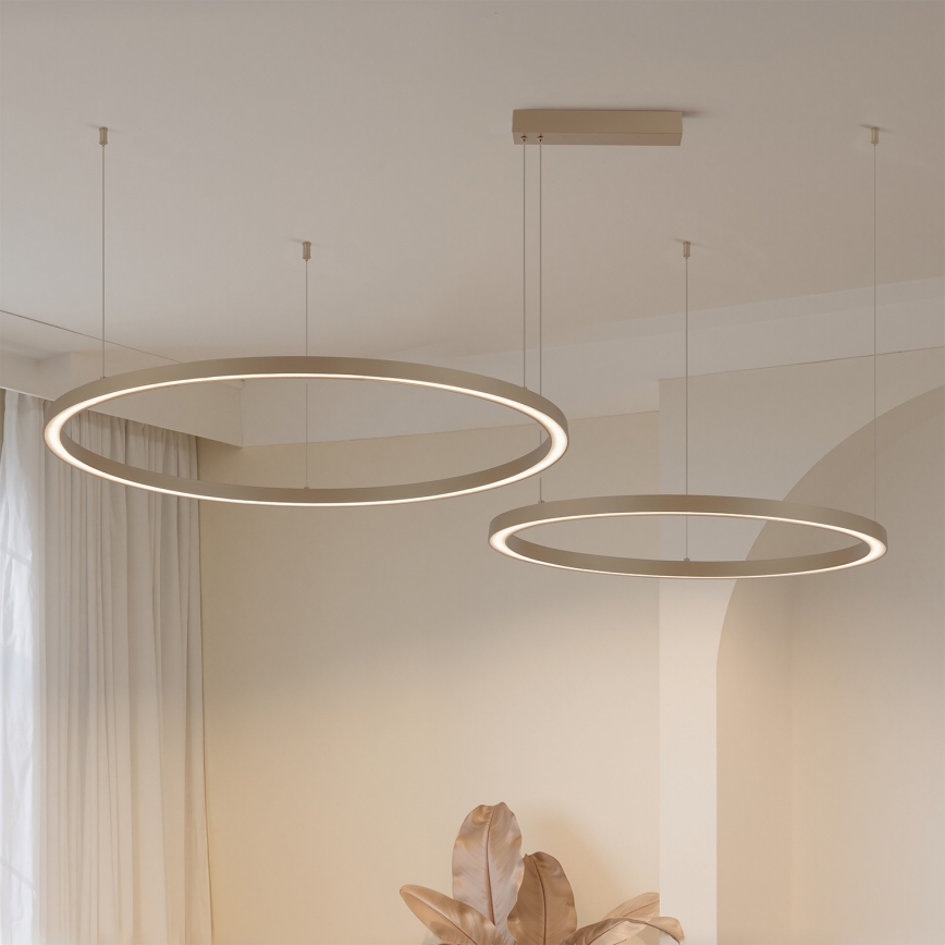 Brilagi - Dimbare LED-hanglamp aan kabel PORTOFINO LED/98W/230V 3000-6000K beige + afstandsbediening