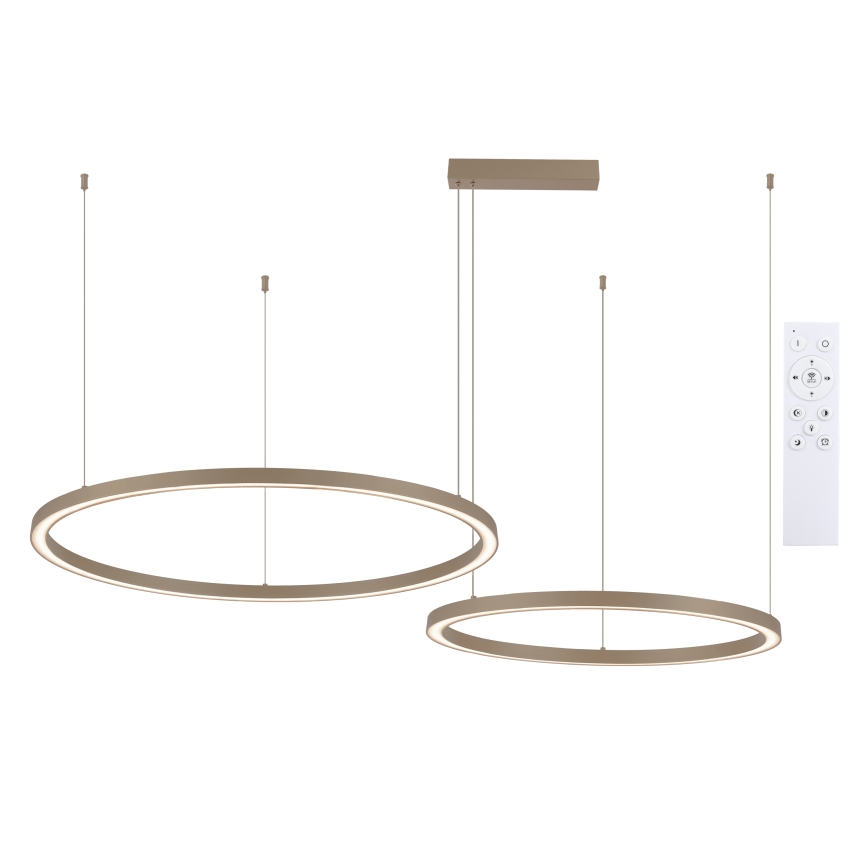 Brilagi - Dimbare LED-hanglamp aan kabel PORTOFINO LED/98W/230V 3000-6000K beige + afstandsbediening