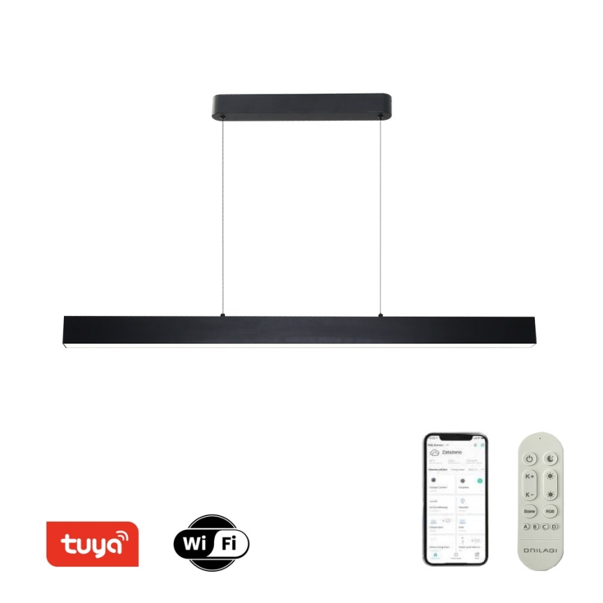 Brilagi - Dimbare LED hanglamp aan een koord SLEEKLINE SMART LED/40W/230V 3000-6000K Wi-Fi Tuya zwart + afstandsbediening