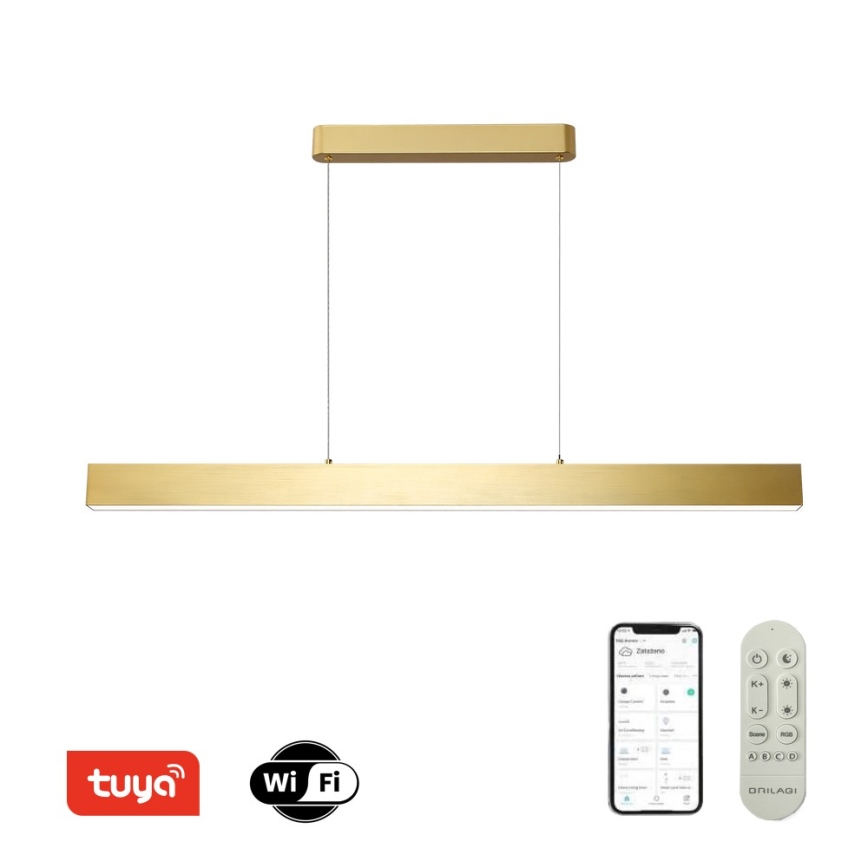 Brilagi - Dimbare LED hanglamp aan een koord SLEEKLINE SMART LED/40W/230V 3000-6000K Wi-Fi Tuya goud + afstandsbediening