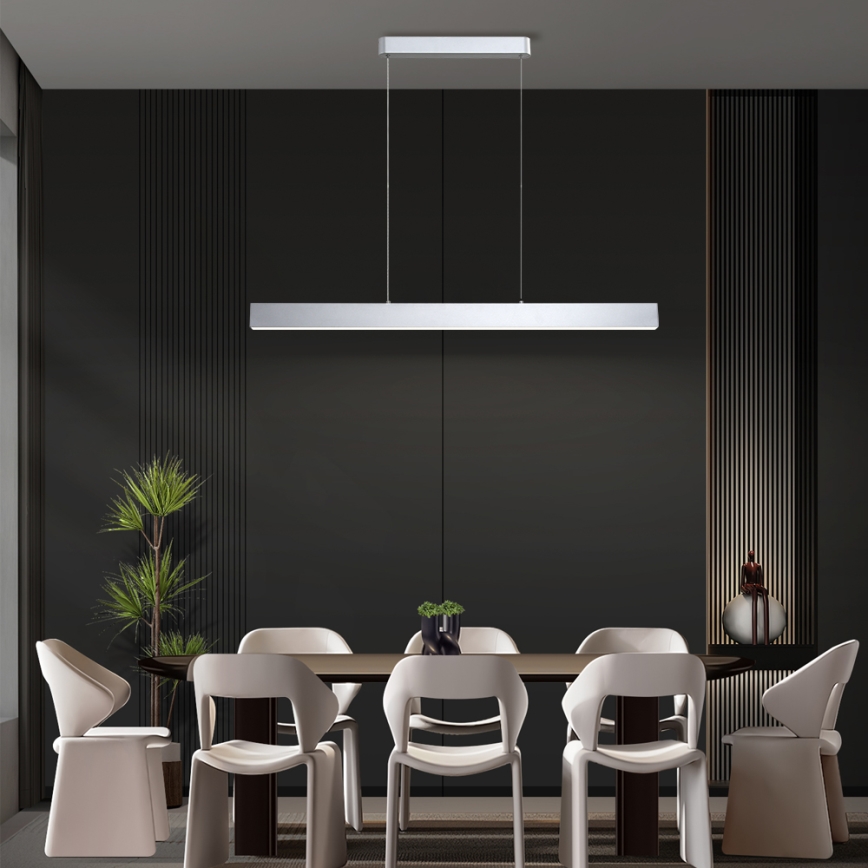 Brilagi - Dimbare LED hanglamp aan een koord SLEEKLINE SMART LED/40W/230V 3000-6000K Wi-Fi Tuya zilver + afstandsbediening