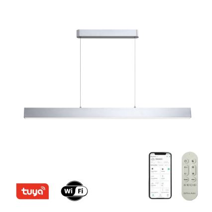 Brilagi - Dimbare LED hanglamp aan een koord SLEEKLINE SMART LED/40W/230V 3000-6000K Wi-Fi Tuya zilver + afstandsbediening
