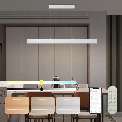 Brilagi - Dimbare LED hanglamp aan een koord SLEEKLINE SMART LED/40W/230V 3000-6000K Wi-Fi Tuya wit + afstandsbediening