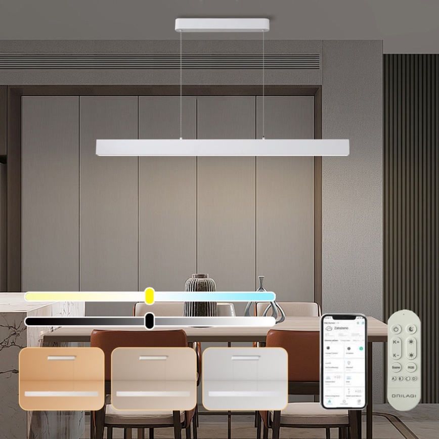 Brilagi - Dimbare LED hanglamp aan een koord SLEEKLINE SMART LED/40W/230V 3000-6000K Wi-Fi Tuya wit + afstandsbediening