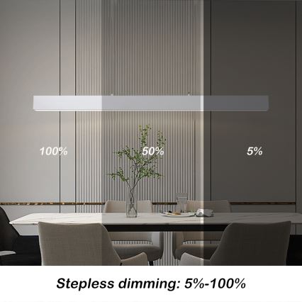 Brilagi - Dimbare LED hanglamp aan een koord SLEEKLINE SMART LED/40W/230V 3000-6000K Wi-Fi Tuya wit + afstandsbediening
