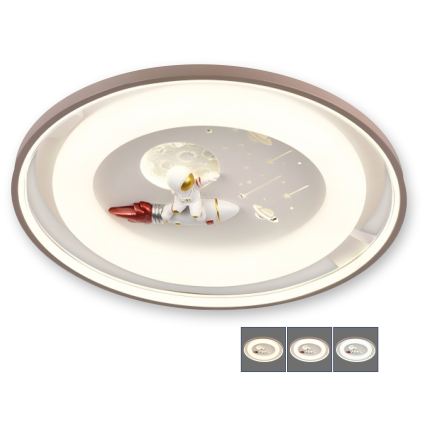 BRILAGI - Dimbare LED-kinderplafondlamp ASTRO LED/75W/230V 3000-6000K Ø 50 cm + met afstandsbediening