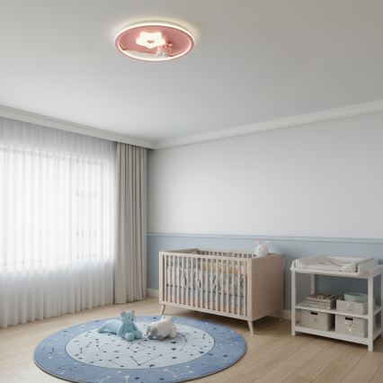 Brilagi - dimbare LED plafondlamp voor kinderen BUNNY LED/83W/230V 3000-6000K Ø 49 cm + afstandsbediening
