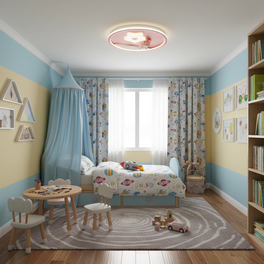 Brilagi - dimbare LED plafondlamp voor kinderen BUNNY LED/83W/230V 3000-6000K Ø 49 cm + afstandsbediening