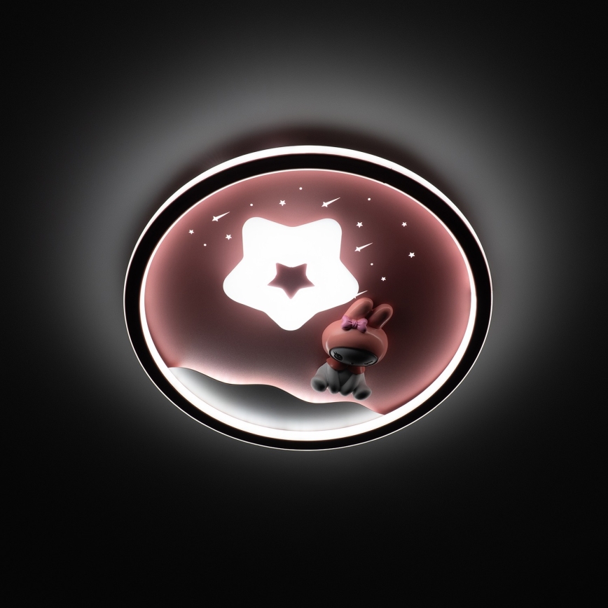 Brilagi - dimbare LED plafondlamp voor kinderen BUNNY LED/83W/230V 3000-6000K Ø 49 cm + afstandsbediening