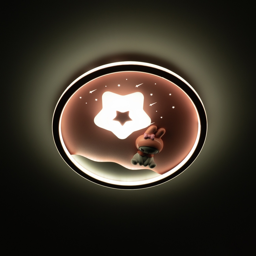 Brilagi - dimbare LED plafondlamp voor kinderen BUNNY LED/83W/230V 3000-6000K Ø 49 cm + afstandsbediening