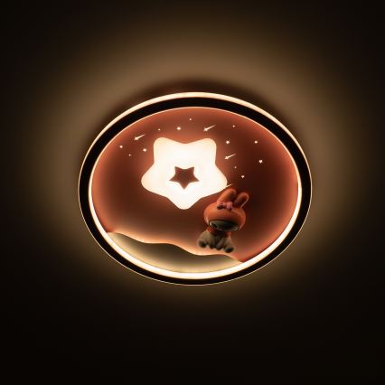 Brilagi - dimbare LED plafondlamp voor kinderen BUNNY LED/83W/230V 3000-6000K Ø 49 cm + afstandsbediening