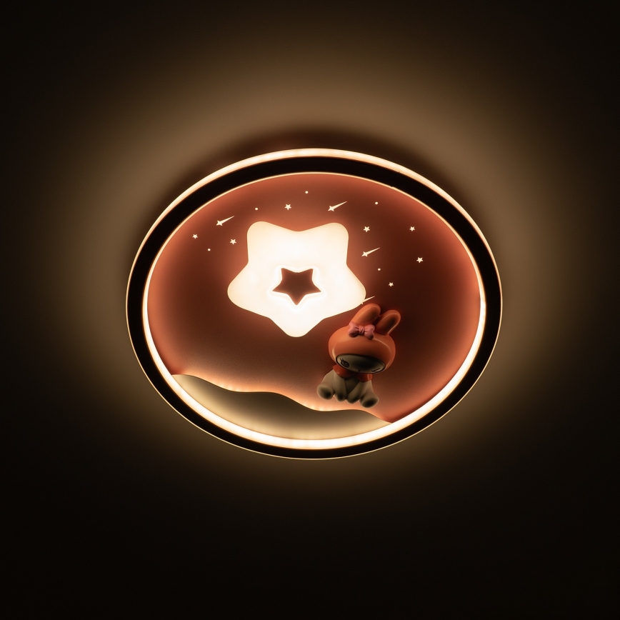 Brilagi - dimbare LED plafondlamp voor kinderen BUNNY LED/83W/230V 3000-6000K Ø 49 cm + afstandsbediening