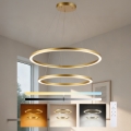 Brilagi - Dimbare LED-kroonluchter aan kabel PORTOFINO LED/98W/230V 3000-6000K Ø 80 cm goudkleurig + afstandsbediening