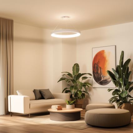 Brilagi - LED dimbare hanglamp aan kabel FALCON II LED/108W/230V 3000-6500K Ø 80 cm wit + afstandsbediening