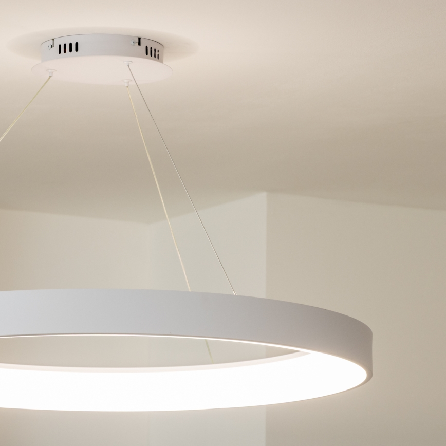 Brilagi - LED-dimbare hanglamp aan kabel FALCON II LED/108W/230V 3000-6500K Ø 80 cm wit + afstandsbediening