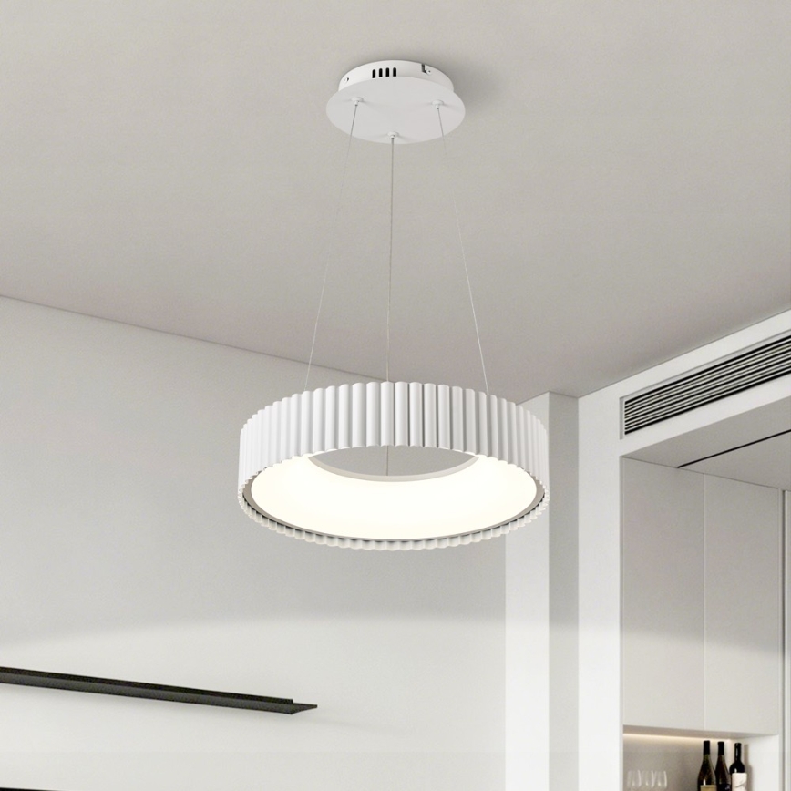 Brilagi - Dimbare LED-pendellamp FALCON MODERN LED/30W/230V 3000-6000K Ø 40 cm wit + afstandsbediening