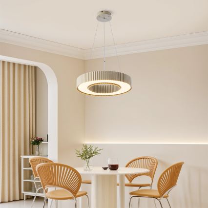Brilagi - Dimbare LED-hanglamp LUMIX LED/48W/230V 3000–6000K beige Ø 50 cm + afstandsbediening