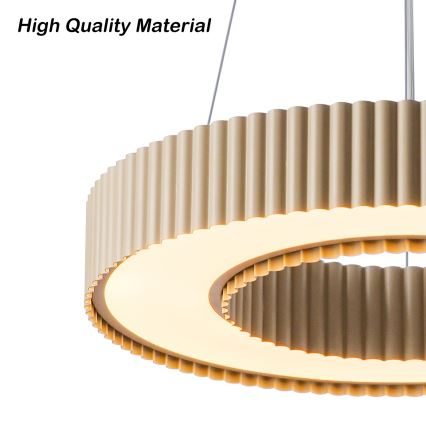 Brilagi - Dimbare LED-hanglamp LUMIX LED/48W/230V 3000–6000K beige Ø 50 cm + afstandsbediening
