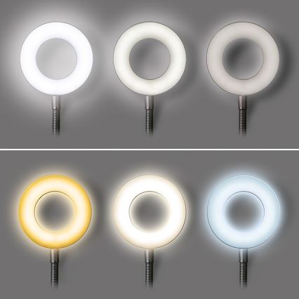 Brilagi -Dimbare LED lamp met klem ORBELA LED/8W/230V 3000/4000/5000K zwart