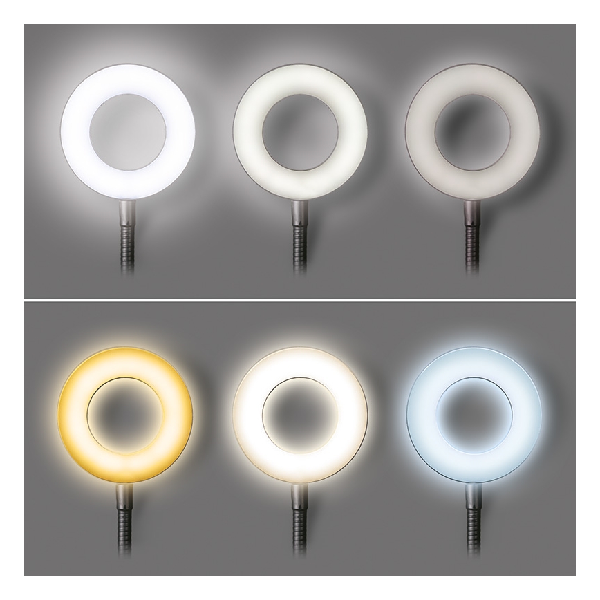 Brilagi -Dimbare LED lamp met klem ORBELA LED/8W/230V 3000/4000/5000K zwart