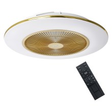 Brilagi - Dimbare LED Lamp met Ventilator AURA LED/38W/230V 3000-6000K goud + afstandsbediening