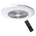 Brilagi - Dimbare LED Lamp met Ventilator AURA LED/38W/230V 3000-6000K zilver + afstandsbediening