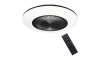 Brilagi - Dimbare LED Lamp met Ventilator AURA LED/38W/230V 3000-6000K zwart + afstandsbediening