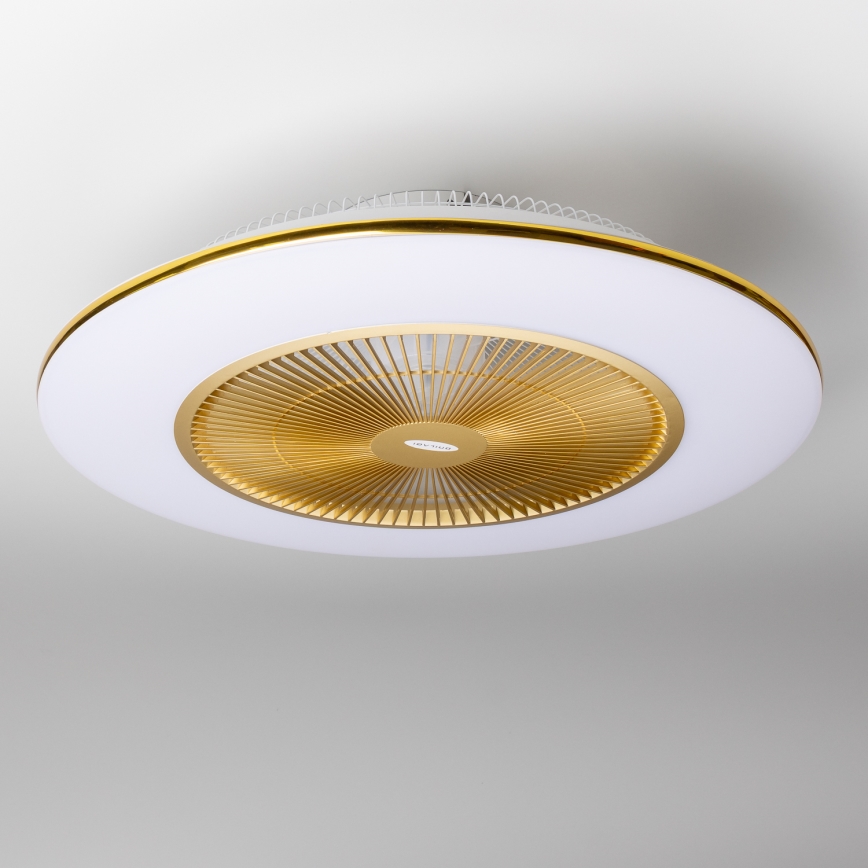 Brilagi - Dimbare LED Lamp met Ventilator AURA LED/38W/230V 3000-6000K goud + afstandsbediening