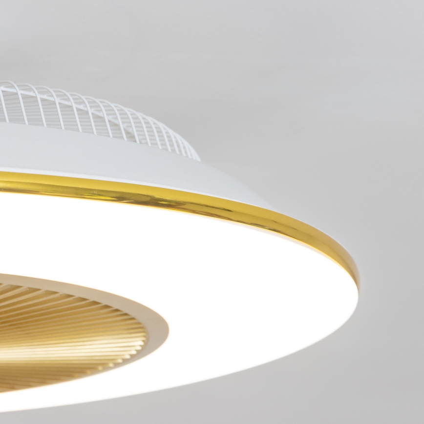Brilagi - Dimbare LED Lamp met Ventilator AURA LED/38W/230V 3000-6000K goud + afstandsbediening