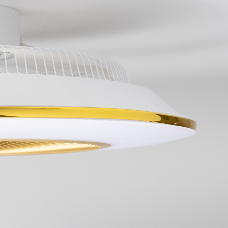 Brilagi - Dimbare LED Lamp met Ventilator AURA LED/38W/230V 3000-6000K goud + afstandsbediening