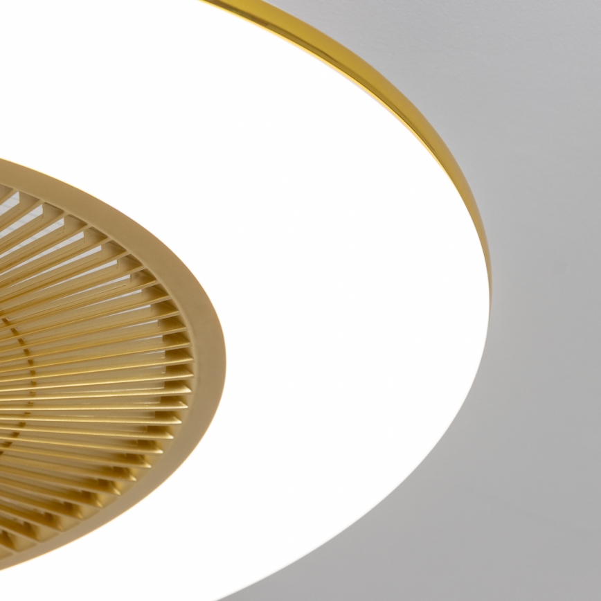 Brilagi - Dimbare LED Lamp met Ventilator AURA LED/38W/230V 3000-6000K goud + afstandsbediening