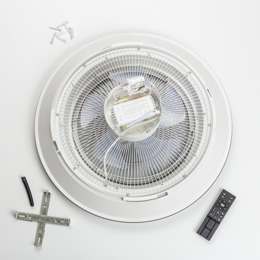Brilagi - Dimbare LED Lamp met Ventilator AURA LED/38W/230V 3000-6000K wit + afstandsbediening