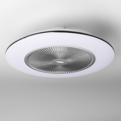 Brilagi - Dimbare LED Lamp met Ventilator AURA LED/38W/230V 3000-6000K zilver + afstandsbediening