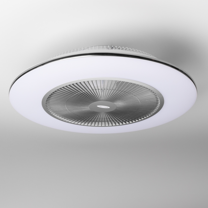 Brilagi - Dimbare LED Lamp met Ventilator AURA LED/38W/230V 3000-6000K zilver + afstandsbediening