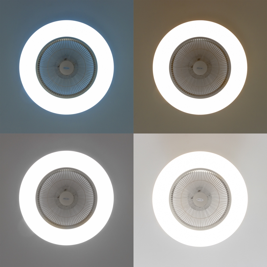 Brilagi - Dimbare LED Lamp met Ventilator AURA LED/38W/230V 3000-6000K zilver + afstandsbediening