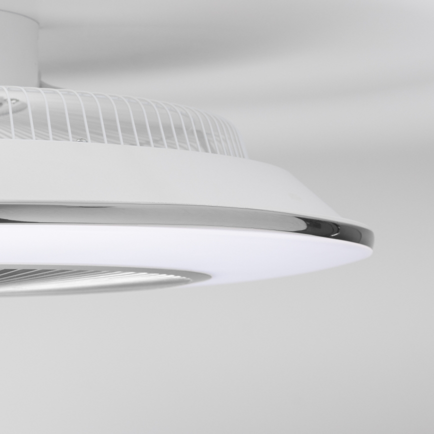 Brilagi - Dimbare LED Lamp met Ventilator AURA LED/38W/230V 3000-6000K zilver + afstandsbediening