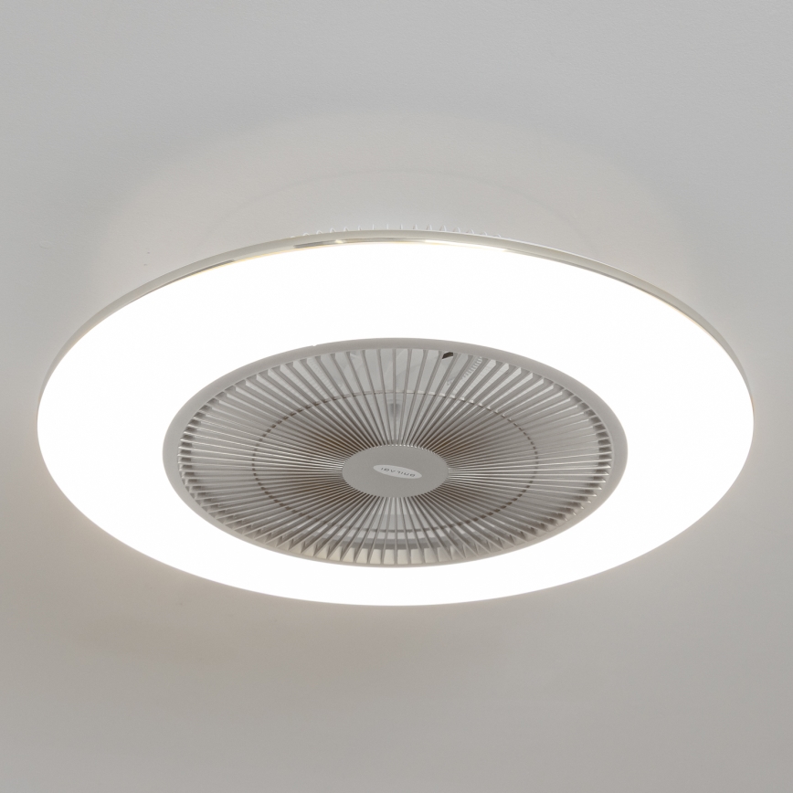 Brilagi - Dimbare LED Lamp met Ventilator AURA LED/38W/230V 3000-6000K zilver + afstandsbediening