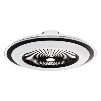 Brilagi - Dimbare LED Lamp met Ventilator RONDA LED/48W/230V 3000-6000K zwart + afstandsbediening