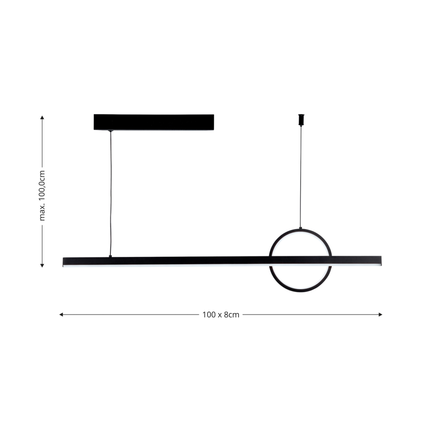Brilagi - LED dimbare hanglamp aan kabel NIVIO LED/20W/230V 3000-6000K + afstandsbediening