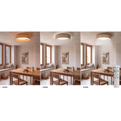 Brilagi - LED dimbare plafondlamp VELVET SMART VARI LED/24W/230V 3000-6500K Ø 45 cm beige + afstandsbediening