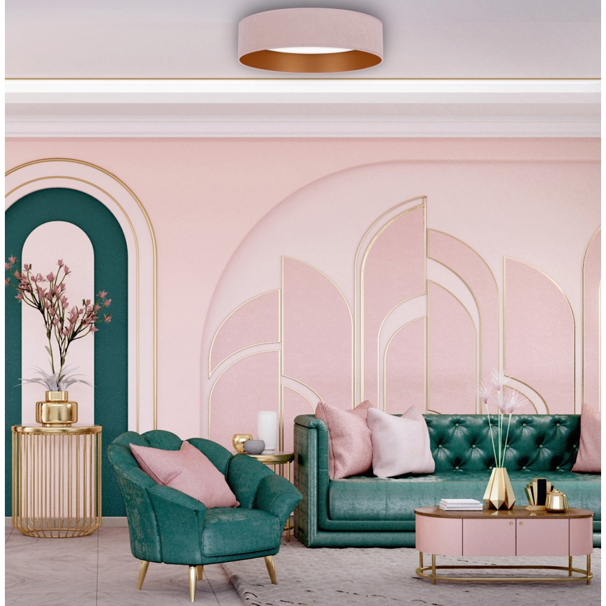 Brilagi - Dimbare LED Plafondlamp VELVET SMART LED/24W/230V d. 45 cm 2700-6500K Wi-Fi Tuya roze/goud + afstandsbediening