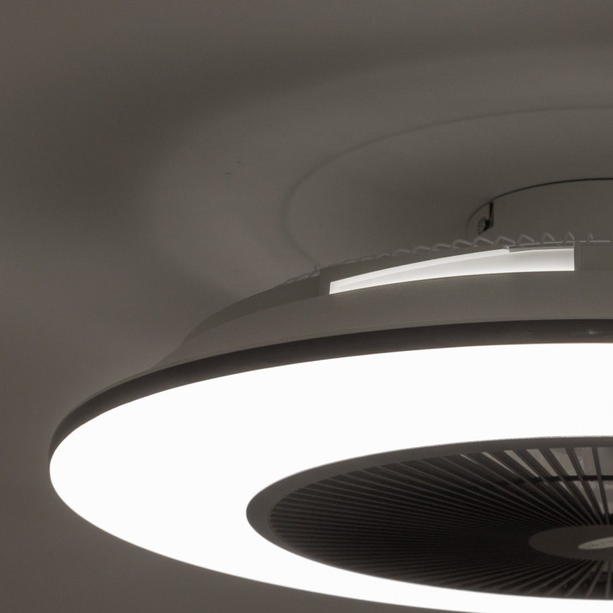 Brilagi - Dimbare LED Lamp met Ventilator AURA LED/38W/230V 3000-6000K zwart + afstandsbediening