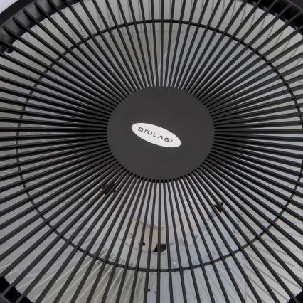 Brilagi - Dimbare LED Lamp met Ventilator AURA LED/38W/230V 3000-6000K zwart + afstandsbediening