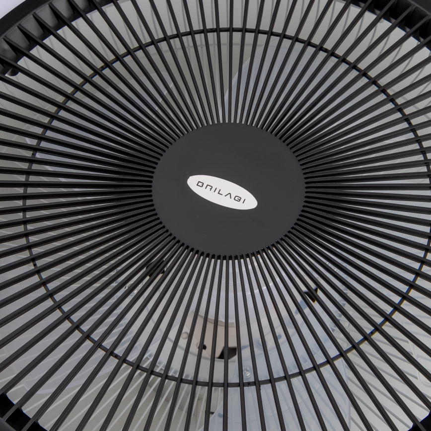 Brilagi - Dimbare LED Lamp met Ventilator AURA LED/38W/230V 3000-6000K zwart + afstandsbediening