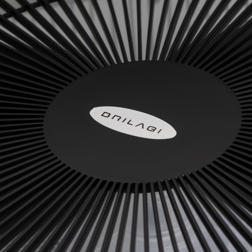 Brilagi - Dimbare LED Lamp met Ventilator AURA LED/38W/230V 3000-6000K zwart + afstandsbediening