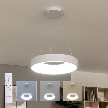 Brilagi - Dimbare LED-pendellamp aan kabel FALCON II LED/67W/230V 3000–6500K Ø 40 cm wit + afstandsbediening